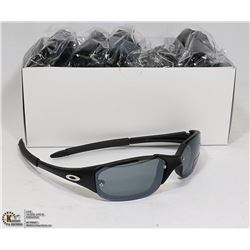 BOX OF OAKLEY STYLED BLACK UV 400 SUNGLASSES.