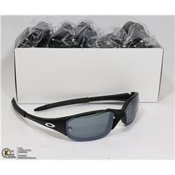 BOX OF OAKLEY STYLED BLACK UV 400 SUNGLASSES.