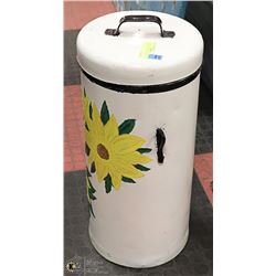 VINTAGE HAND PAINTED FLOUR CAN