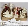 Image 1 : BOX OF ESTATE ANGEL FIGURINES AND CANDLE HOLDERS