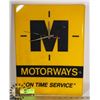 Image 1 : VINTAGE MOTORWAYS ADVERTISING CLOCK
