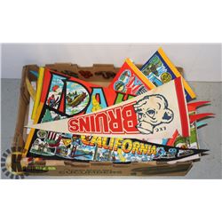 14 ASSORTED VINTAGE PENNANTS