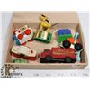 Image 1 : CIGAR BOX /W ASSORTED WIND UP & DIECAST TOYS