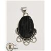 Image 1 : #193-BLACK TOURMALINE PENDANT