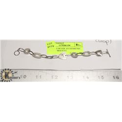 STERLING SILVER .925 GEOMETRIC TOGGLE BRACELET