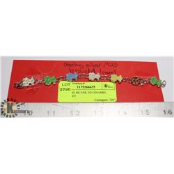 STERLING SILVER .925 ENAMEL BRACELET