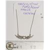 Image 1 : STERLING SILVER .925 DIAM/ANGEL WINGS NECKLACE