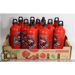 BOX OF ED HARDY WATER BOTTLES