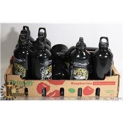 BOX OF ED HARDY WATER BOTTLES