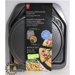 NEW PIZZA PAN AND FRENCH FRY CRISPER SET