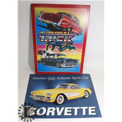 PAIR OF LARGE METAL SIGNS