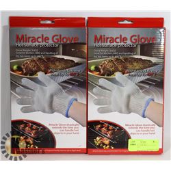 LOT OF TWO NEW MIRACLE GLOVE HOT SURFACE