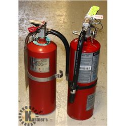 LOT OF 2 X 5LBS CHARGED FIRE EXTINGUISHERS