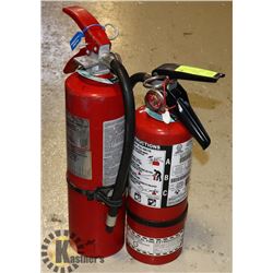 LOT OF 2 X 5LBS CHARGED FIRE EXTINGUISHERS