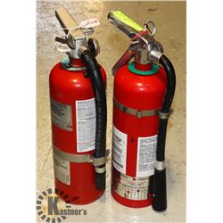 LOT OF 2 X 5LBS CHARGED FIRE EXTINGUISHERS