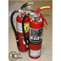 LOT OF 2 X 5LBS CHARGED FIRE EXTINGUISHERS