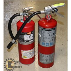 LOT OF 2 X 5LBS CHARGED FIRE EXTINGUISHERS