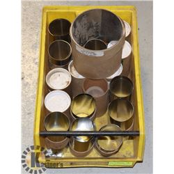 TRAY OF STAINLESS SHIMS & SIGHT GLASSES