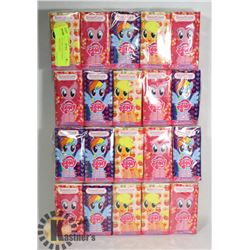 4 PACKS OF 5 MY LITTLE PONY FACIAL TISSUE PACKS
