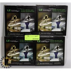 4 PACKS OF FLEXIBLE LED LIGHT STRIPS