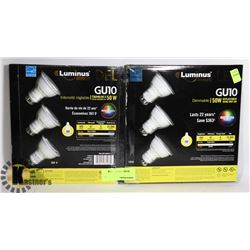 TWO 3 PACKS OF 50W LED DIMMABLE LIGHT BULBS