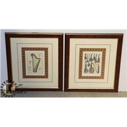 PAIR OF FRAMED MUSIC THEMED PICTURES