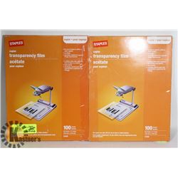 TWO PACKS OF TRANSPARENCY FILM