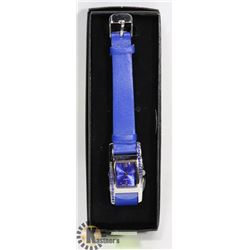 NEW BLUE RHINESTONE WATCH