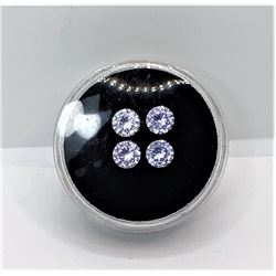 16)  LOT OF 4 ROUND MATCHED 6 MM LILAC