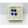 Image 1 : 15)  LOT OF 4 ROUND MATCHED 6MM BLUE