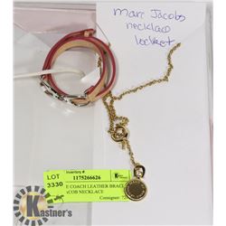 GENUINE COACH LEATHER BRACELET, MARC JACOB NECKLACE