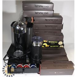 NESPRESSO COFFEE MAKER WITH PODS & MILK WARMER