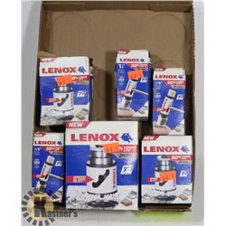 6 NEW LENOX HOLE SAWS