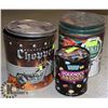 Image 1 : LOT OF 3 COLLECTOR CANS