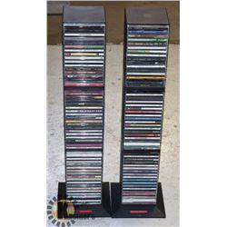 2 CD TOWERS WITH 100 MUSIC CDS INCLUDED