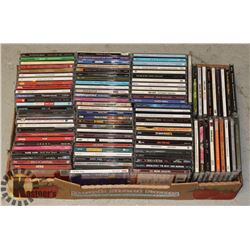 BOX OF 100 MISC. MUSIC CDS