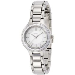 NEW DKNY 28MM BAGUETTE CRYSTAL BEZEL MSRP $209
