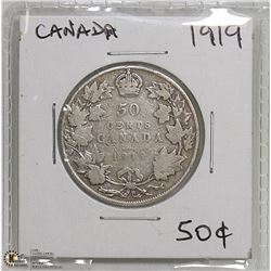 1919 SILVER 50 CENTS.