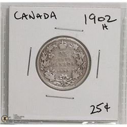 1902H SILVER 25 CENTS.