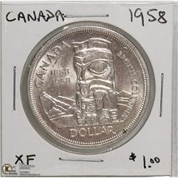 1958 CANADIAN SILVER DOLLAR.
