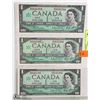 Image 1 : 1967 CENTENNIAL  DOLLAR BILLS IN S/N SEQUENCE (3).