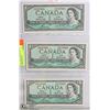 Image 1 : 1954  DOLLAR BILLS IN S/N SEQUENCE (3).
