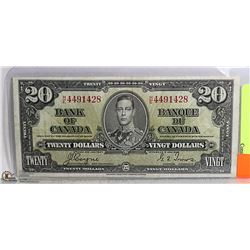 CANADIAN 1937 $20 BILL