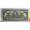 Image 1 : CANADIAN 1937 $20 BILL