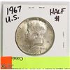 Image 1 : U.S. KENNEDY HALF DOLLAR 1967