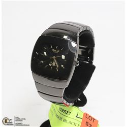 NEW MEN'S OMAX BLACK FACED WATCH,