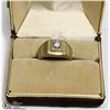 Image 1 : MENS LARGE DIAMOND GOLD RING STAMPED 18K. ESTATE