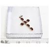 Image 1 : SILVER CROSS WITH RED STONES - 925 STAMPED