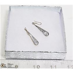SILVER OVAL EARRINGS - 925 STAMPED