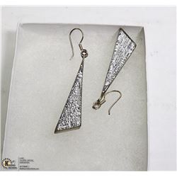 SILVER TRIANGE EARRINGS - 925 STAMPED